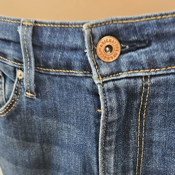 Signature by Levi Strauss Dark Blue Boyfriend Jeans - Picture 6 of 7